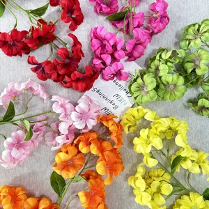 Artificial silk pearl flowers branches fake flower bouquet for home decor photography props