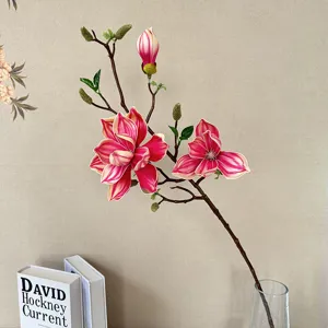 Künstlicher Magnolienblüten Zweig Heimdeko künstliche Blumenarrangements für Wandvase