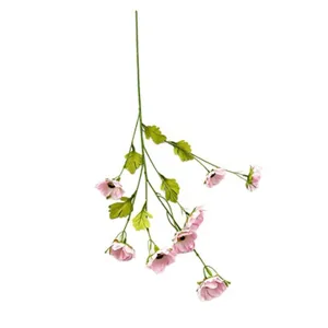 Künstlicher rosa Anemonen Blumen Stiel Falsche Blumen Dekoration für Hochzeit Fotografie Requisiten