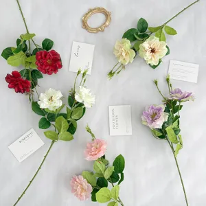 Künstliche 2-Kopf-Rosenblumen für Hochzeitsanordnung Straßenführung und Heimdekoration.