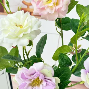 Künstliche Rosen Blumen Kunstblumen Arrangement für Hochzeit Dekoration Party Setup