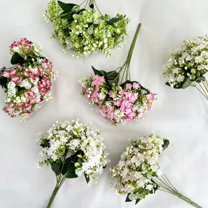 Kunstmatige Zijden Gipskruid Bloemen Nep Boeket Voor Bruiloft Huis en Hotel Decor Feest Bloemarrangement Interieur Decoratie