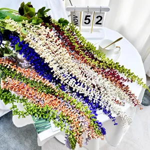 Guirnaldas de flores artificiales colgantes, flores falsas suaves para decoración.