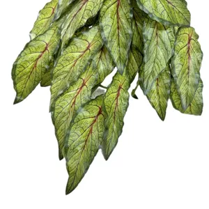 Artificial calathea hanging plant fake green leaves for home wall decor wedding decor