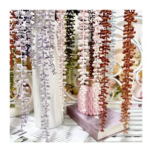 Plantas suculentas artificiales colgantes de goma suave flores falsas para decoración de bodas.