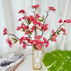 Fleurs de Cerisier Artificielles 45 Têtes Branches de Cerisier en Soie Arrangements Floraux Faux pour Maison Déco DIY Fête de Mariage