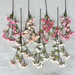 Branches de fleurs de cerisier artificielles en soie pour décoration florale DIY maison 45t