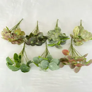 Artificial green plant leaves branches fake foliage for home decor floral arrangement
