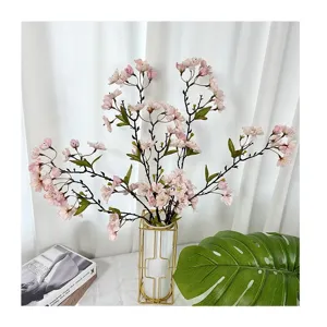Arrangement de fleurs de cerisier artificiel en soie décoration de maison DIY ornement