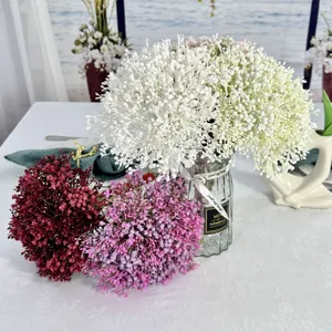 12 Forks Artificial Baby's Breath Fake Flowers Silk Cloth And Plastic Bouquet For Wedding Home Decor Photography Props