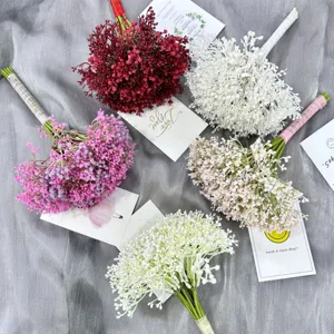 Artificial gypsophila flowers 12-fork bouquets for wedding decoration and photo props.