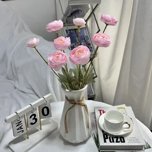 Künstliche Seiden Ranunkeln Blumen 4 Köpfe Falsche Blumen Für Heim Hochzeit Dekor Blumenarrangement
