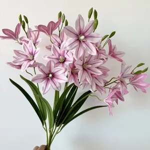 Bouquet di fiori artificiali rosa magnolia piante finte per matrimonio decorazione casa