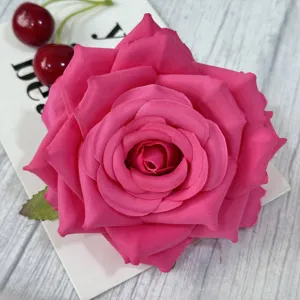 Artificial rose flower head silk rose for wedding party DIY floral decoration home decor craft