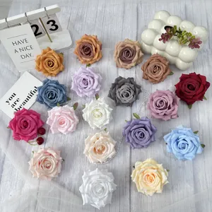 Artificial rose flower heads bulk wholesale for wedding party home decor multi colors DIY crafts