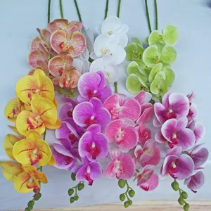Artificial Phalaenopsis orchids fake flowers 3D printed butterfly orchid stems for home wedding decor