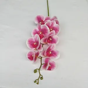 Artificial phalaenopsis orchid fake flower branch home wedding decorative floral display.