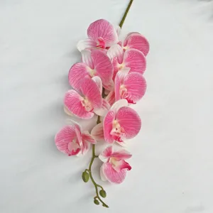 Artificial Phalaenopsis Orchid Flower Stem Pink Gradient Home Wedding Decorative Fake Floral