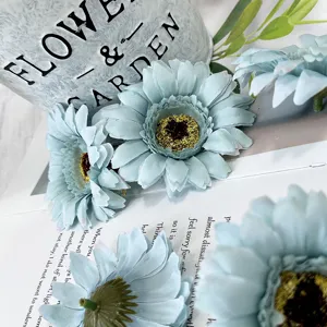 Artificial simulation chrysanthemum flower heads for table decor wedding DIY craft garland.