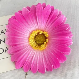 Testa di fiore di gerbera artificiale rosa finto floreale decorazione per la casa