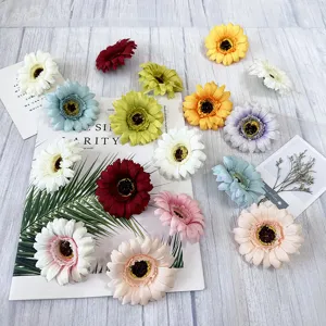 Artificial Silk Chrysanthemum Flower Heads Fabric Daisy Flowers For Home Decor Wedding Table Centerpieces Party DIY