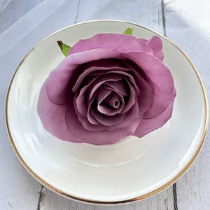 Artificial rose flower head for wedding home decor table centerpiece craft supply detail