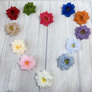 Cabezas de Flores de Rosas de Seda Artificiales Boda Fiesta Decoración del Hogar Pared Fotografía Guirlanda DIY Manualidades Accesorios de Flores Falsas