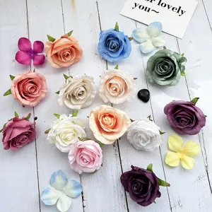 Artificial Silk Rose Flower Heads Bulk For Wedding Home Table Decor DIY Craft Floral Arrangements Accessories
