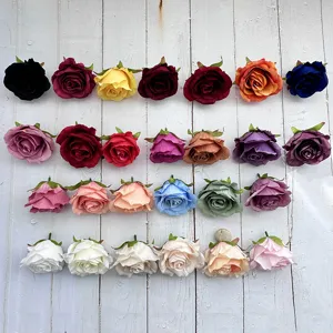 Artificial rose flower heads bulk for wedding party table home decor DIY craft floral accessories