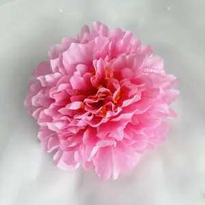 Artificial pink peony flower head for wedding home decor and DIY floral craft accessories.