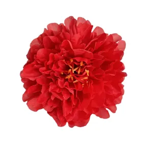 Artificial red peony flower head for wedding home decor craft DIY floral arrangement