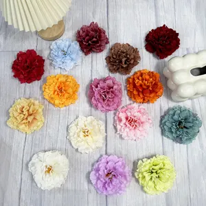 Kunstmatige pioenroos bloemhoofdjes kleurrijke bruiloft decoratie bloem accessoires