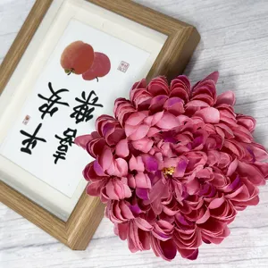 Close up detail of artificial chrysanthemum flower head for home hotel window decoration