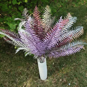 Artificial fern leaves for home decor, multi-color faux plants for wedding and wall backdrop