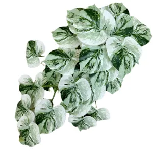 Artificial variegated monstera plant vine for home decor and indoor greenery display.