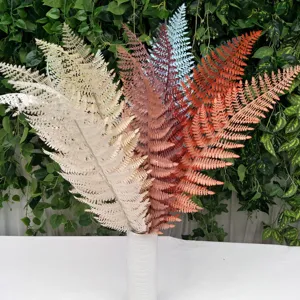 Artificial Boston fern leaves multi-color bouquet for home wedding wall decor, premium faux greenery plants.