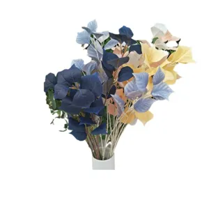 Artificial bodhi leaves bouquet colorful fake plant branches for wedding home decor main image