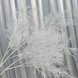 Artificial frost pine branch wedding background decoration artificial flower for home decor