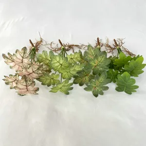 Artificial Bamboo Leaves 7 Heads Greenery Plant Fake Flowers For Nordic Home Room Decor Wedding Photography Props Table