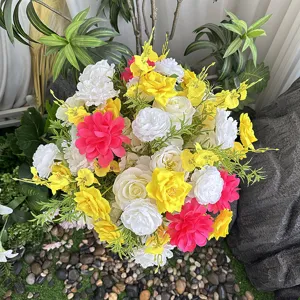Bouquet de fleurs artificielles décoration maison mariage hôtel accessoires de photo