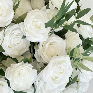 Weißer künstlicher Rosenblumenball für Hochzeitsdekoration und Party Blumenarrangement Ansicht