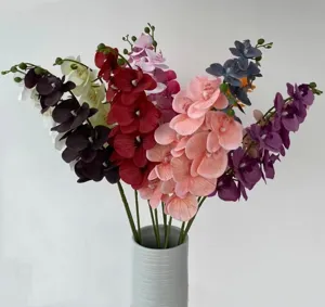 Artificial phalaenopsis orchid bouquet fake flowers home wedding decoration floral arrangement