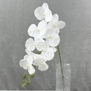 Kunstmatige witte phalaenopsis orchidee bloem tak huisdecoratie neppe bloemstuk vaas.