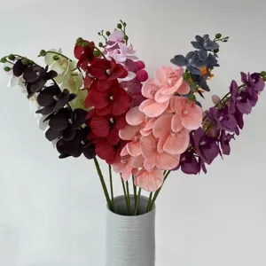 Artificial orchid flowers multi-color silk fake phalaenopsis for home wedding decoration.