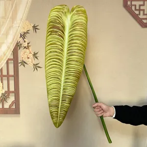 Foglie di Piante Artificiali Stile Foresta Pluviale Tessuto di Seta Finto Fogliame Per Lobby di Hotel Matrimonio Arredamento