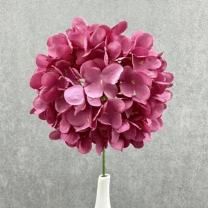 Artificial Hydrangea Flowers Single Stem Silk Fake Hydrangeas For Wedding Home Decor Party Floral Arrangement Props