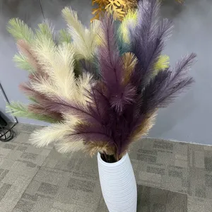 Artificial pampas grass long reed fluffy plumes faux plant home wedding decor