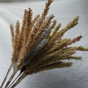 Bouquet de faux épis de mil et de roseaux artificiels pour décoration maison et photographie
