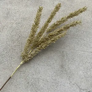 Fausse fleur de roseau d'épi de mil doré artificiel pour déco maison et accessoire photo