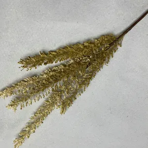 Branche de blé dorée artificielle pour décoration de maison, arrangement floral et photographie.